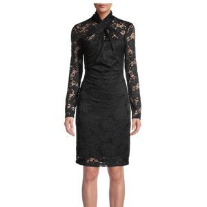Elie Tahari Twist-Accented Lace Dress size 4